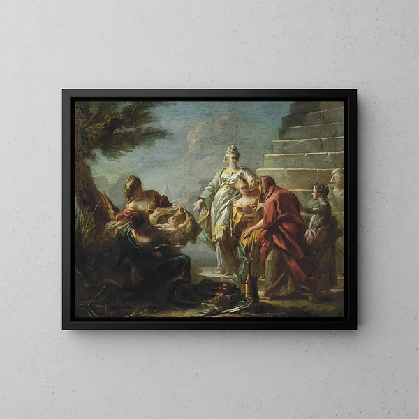 The Discovery of Moses - French School — framed artwork on a wall