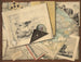 Trompe-l'œil of a square, engravings and maps - French School — artwork view