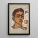 Self-portrait très laid - Frida Kahlo — framed artwork on a wall