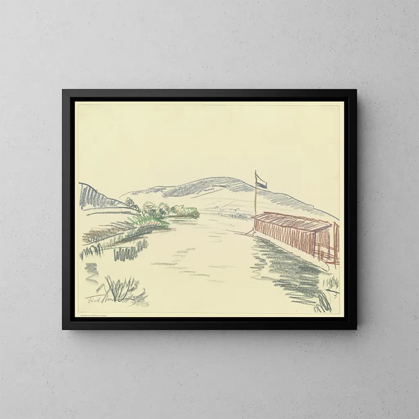 Paisaje principal - Fried Stern — cuadro enmarcado en la pared