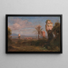 Paisaje meridional con ruinas y palmeras - Friedrich August Elsasser — cuadro enmarcado en la pared