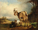 Una cabra con dos cabritillos - Friedrich August Matthias Gauermann — vista de la obra