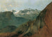 El Dachstein desde el Plassen cerca de Hallstatt - Friedrich August Matthias Gauermann — vista de la obra