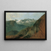El Dachstein desde el Plassen cerca de Hallstatt - Friedrich August Matthias Gauermann — cuadro enmarcado en la pared