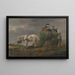 The hay cart - Friedrich August Matthias Gauermann — framed artwork on a wall
