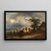 Abrevadero para caballos - Friedrich August Matthias Gauermann — cuadro enmarcado en la pared