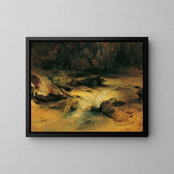 Río salvaje - Friedrich August Matthias Gauermann — cuadro enmarcado en la pared