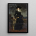 Mina Kaulbach con perro de presa - Friedrich August von Kaulbach — cuadro enmarcado en la pared