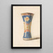 Vase painted with blue base - Friedrich Carl von Scheidlin — framed artwork on a wall