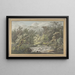 Paisaje con cascada - Friedrich Christian Klass — cuadro enmarcado en la pared