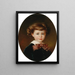 Portrait of a Boy - Friedrich Deutsch — framed artwork on a wall