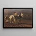 Peasants with Horse-Drawn Carriage - Friedrich Eckenfelder — framed artwork on a wall