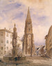 View of the cathedral from the fish fountain - Friedrich Eibner — artwork view