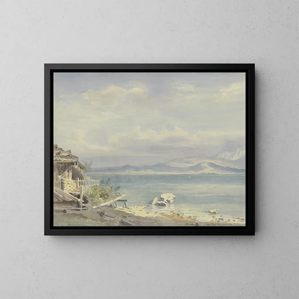 Mujer de Chiemsee - Friedrich Ernst Morgenstern — cuadro enmarcado en la pared