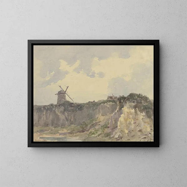 Paisaje costero de la Bahía de Bonne Nuit - Friedrich Ernst Morgenstern — cuadro enmarcado en la pared