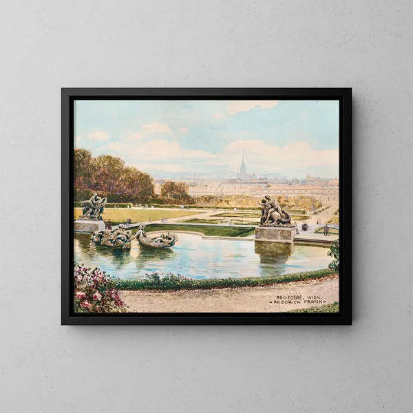 Vista del Mirador sobre Viena - Friedrich Frank — cuadro enmarcado en la pared