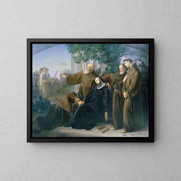 La muerte de Torquato Tasso - Friedrich Friedländer — cuadro enmarcado en la pared