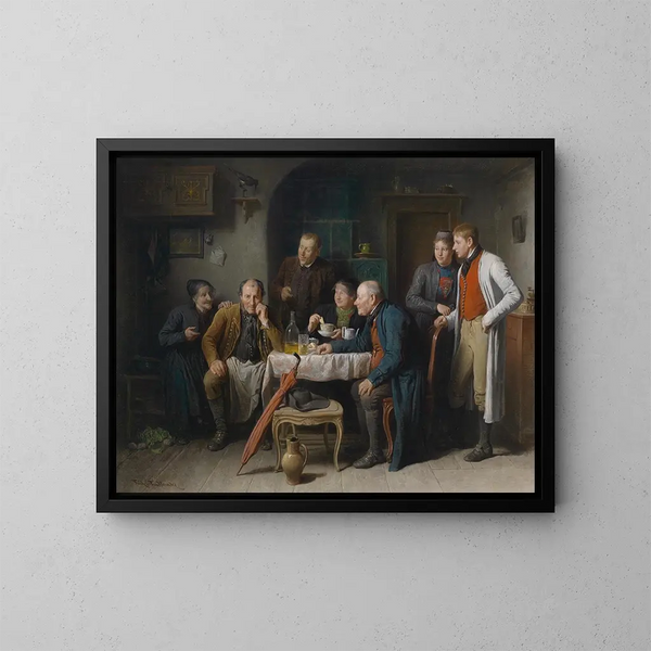 La demanda en matrimonio - Friedrich Friedländer — cuadro enmarcado en la pared