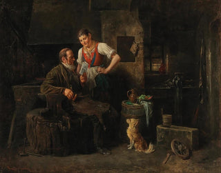 In the forge - Friedrich Friedländer — artwork view