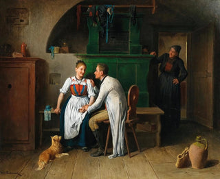 Velada en la habitación - Friedrich Friedländer — vista de la obra