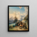 La transhumance à Altaussee avec vue sur le massif du Dachstein - Friedrich Gauermann — framed artwork on a wall