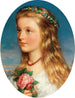 Retrato de una niña con flores y rosas - Friedrich Krepp — vista de la obra