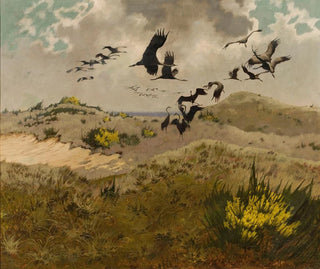 Llegada de las grúas - Friedrich Lissmann — vista de la obra