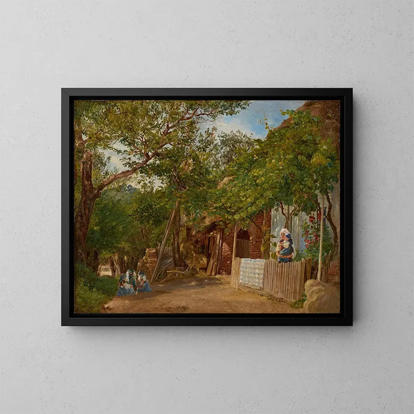 Motif d'Oberschtzen - Friedrich Loos — cuadro enmarcado en la pared