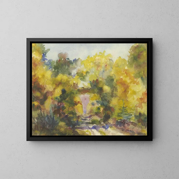 Sendero forestal - Friedrich Mook — cuadro enmarcado en la pared