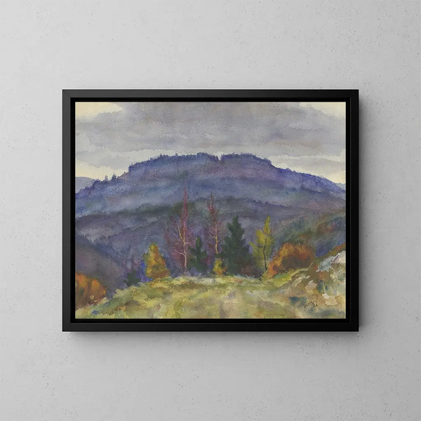 Paisaje de montaña - Friedrich Mook — cuadro enmarcado en la pared