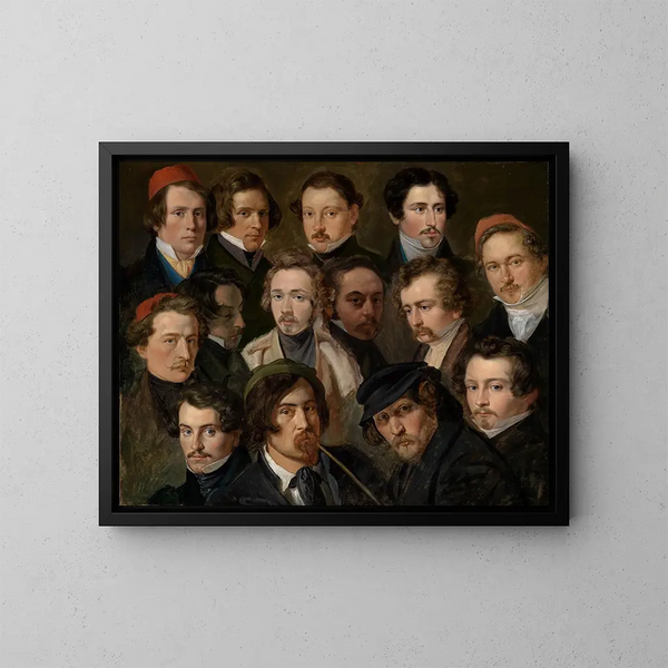 Los camaradas - Friedrich Mosbrugger — cuadro enmarcado en la pared