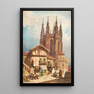Friedrich Perlberg - In front of Burgos cathedral.webp