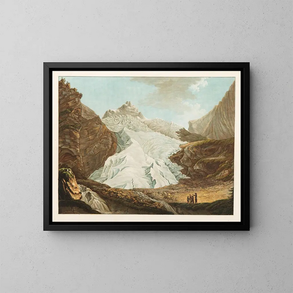 Glacier de Rosenlaui en el país de Hasli - Friedrich Rosenberg — cuadro enmarcado en la pared