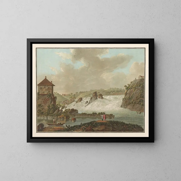 Caídas del Rin - Friedrich Rosenberg — cuadro enmarcado en la pared