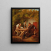 Players of Dominoes - Friedrich Sturm — framed artwork on a wall