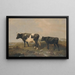 Vaca y ternero - Friedrich Wilhelm Keyl — cuadro enmarcado en la pared
