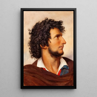 Friedrich von Amerling - Head of a Young Bearded Venetian Man in Profile.webp