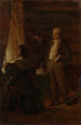 El profesor Dr Ignaz Rudolf Bischoff von Altenstern dictando a su esposa Johanna - Friedrich von Amerling — vista de la obra