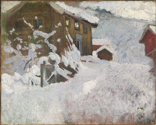 Invierno noruego - Frits Thaulow — vista de la obra
