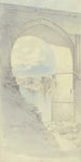 Vista a través del arco de un puente en Toledo - Fritz Bamberger — vista de la obra