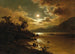 Claro de luna en un paisaje lacustre - Fritz Chwala — vista de la obra