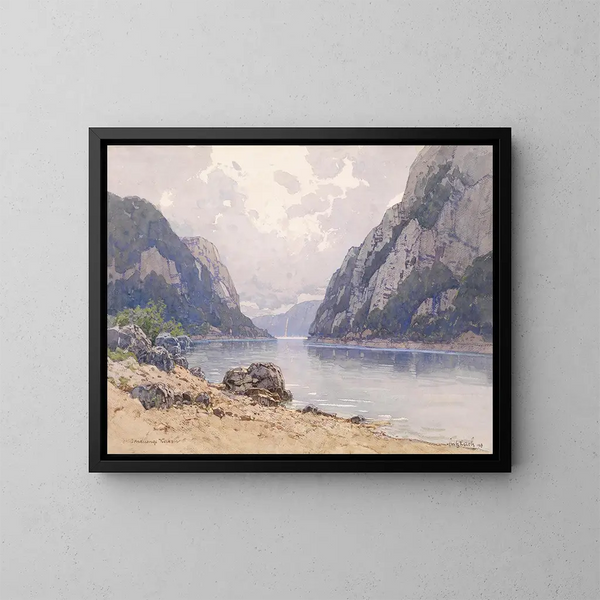 Kazan on the Danube - Fritz Lach — framed artwork on a wall