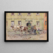 Peasants in Grein on the Danube - Fritz Lach — framed artwork on a wall