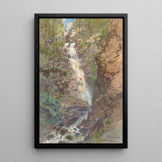 Fritz Lach - Polinik waterfall near Obervellach in Carinthia.webp