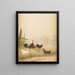 Chicken by the roadside - Fritz Lange — framed artwork on a wall