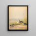 Ducks by the riverbank - Fritz Lange — framed artwork on a wall