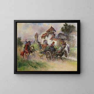 Fritz Neumann - Kasaken plndern eine Burg.webp