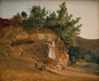 Paisaje de montaña italiano con roca invadida, probablemente cerca de Olevano - Fritz Petzholdt — vista de la obra