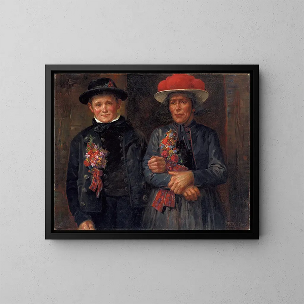 Matrimonio de conveniencia en la Selva Negra - Fritz Reiss — cuadro enmarcado en la pared