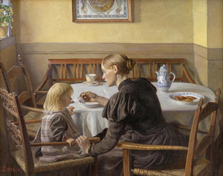 Madre e hijo - Fritz Syberg — vista de la obra